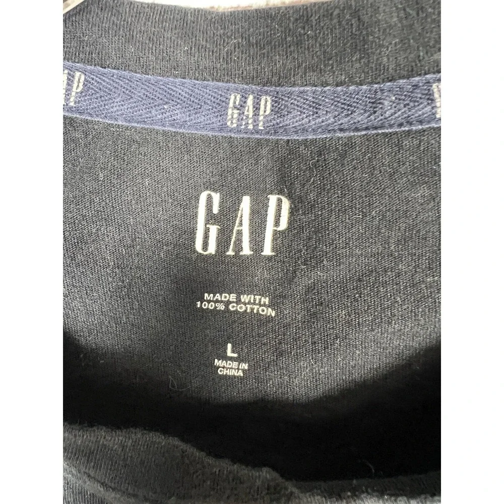 GAP 1969 Youth Large Black Graphic T Shirt Logo Tee Cotton